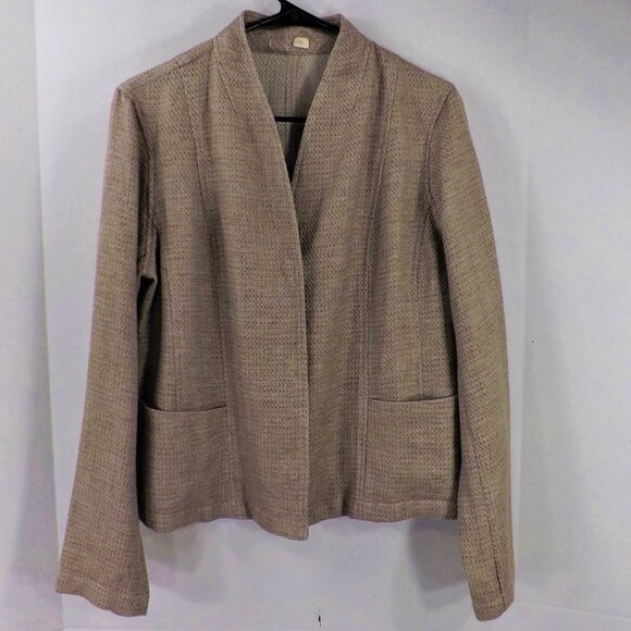Eileen Fisher Jackets & Blazers - Eileen Fisher Organic Linen Peplum Jacket S/M